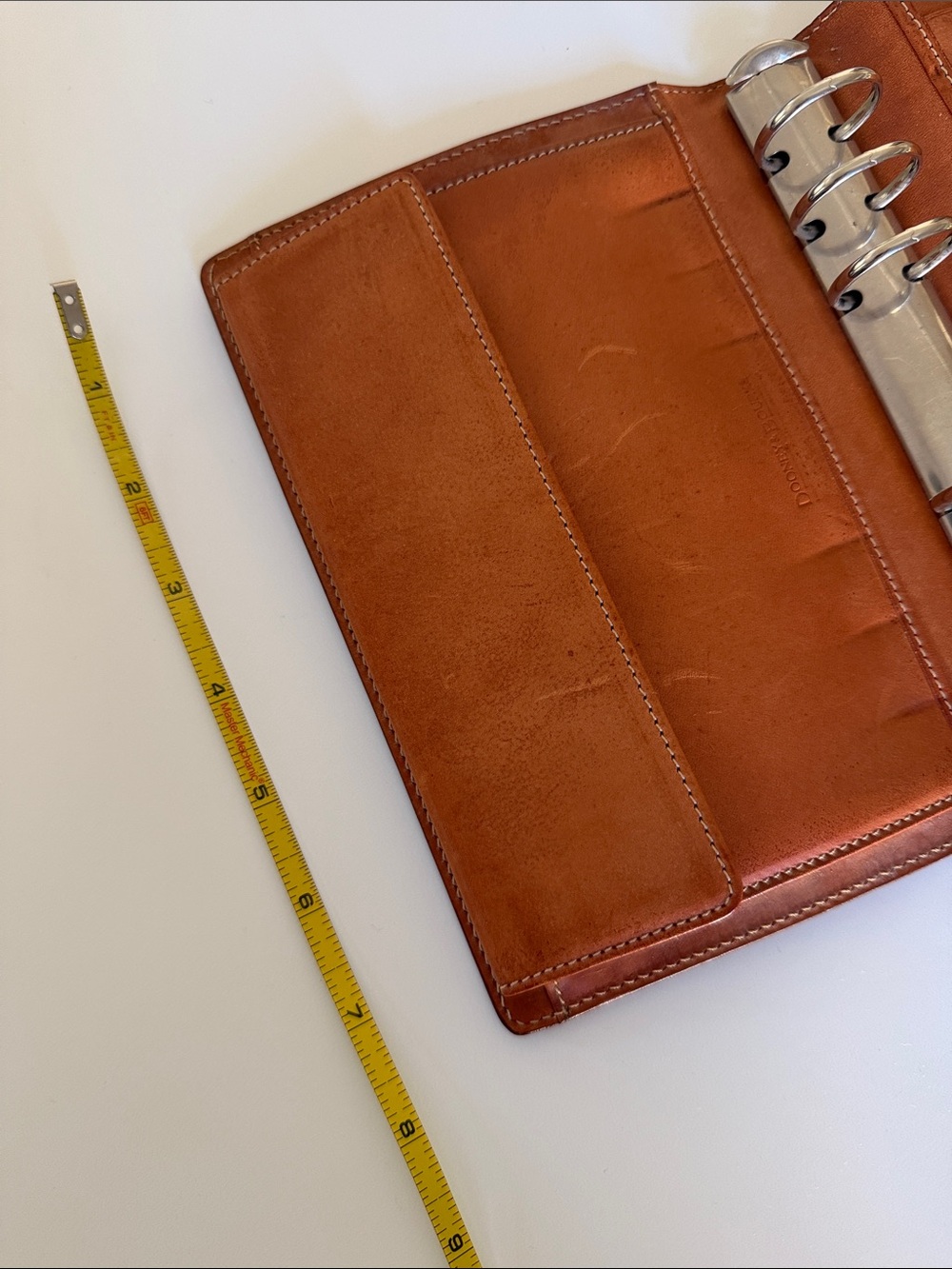 Dooney & Bourke Tan Brown Leather Snap-Tab Folio - Picture 4 of 11